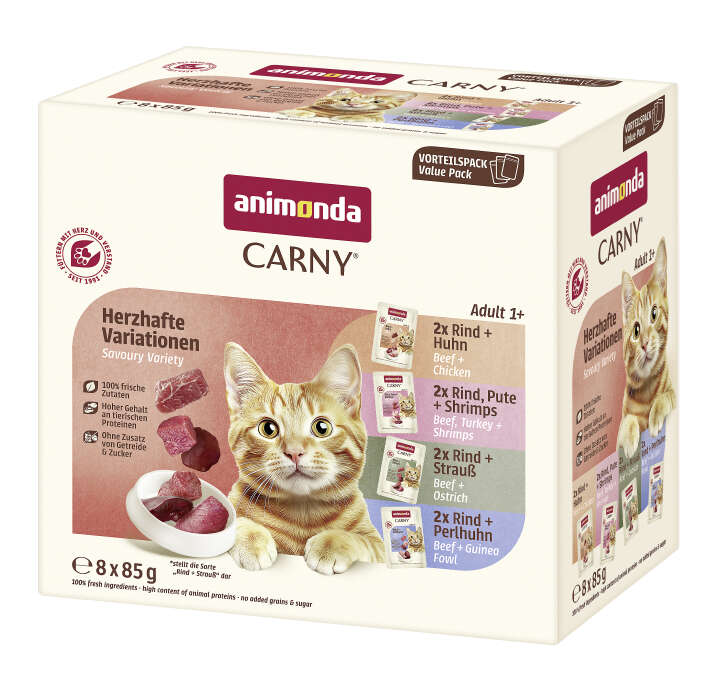animonda Katzen-Nassfutter Carny Adult Herzhafte Variation